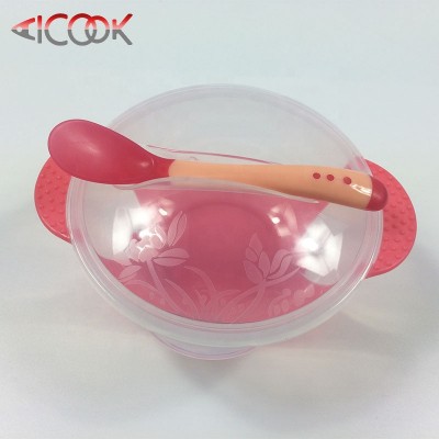 Amazon hot sale baby feeding suction bowl with spoon