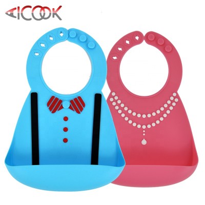 BPA free silicone baby bandana bibs